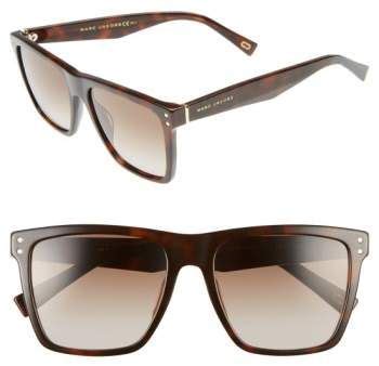 54mm flat top gradient square frame sunglasses marc jacobs|Marc Jacobs 54mm Gradient Square Sunglasses .